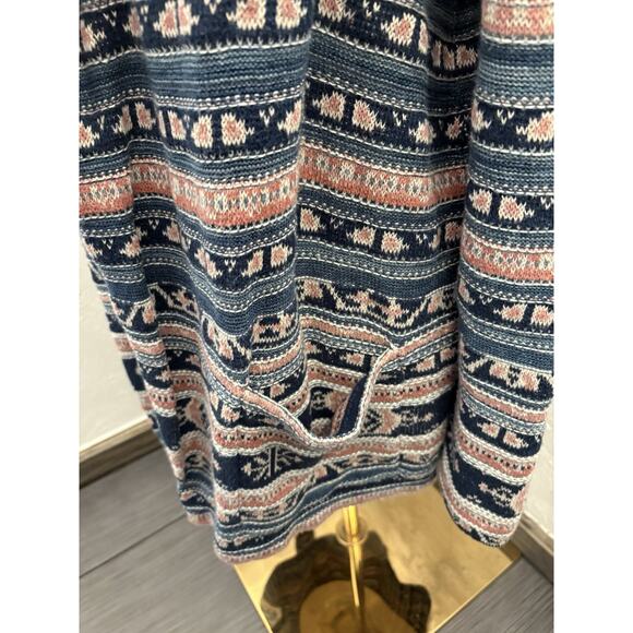 Ralph Lauren Black Label Women’s Geo-Motif Linen-Cotton Cardigan (No Belt) Med - Picture 2 of 9